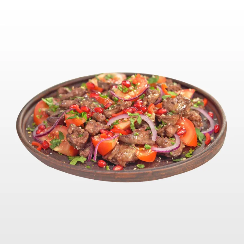 Куриная печень по-грузински